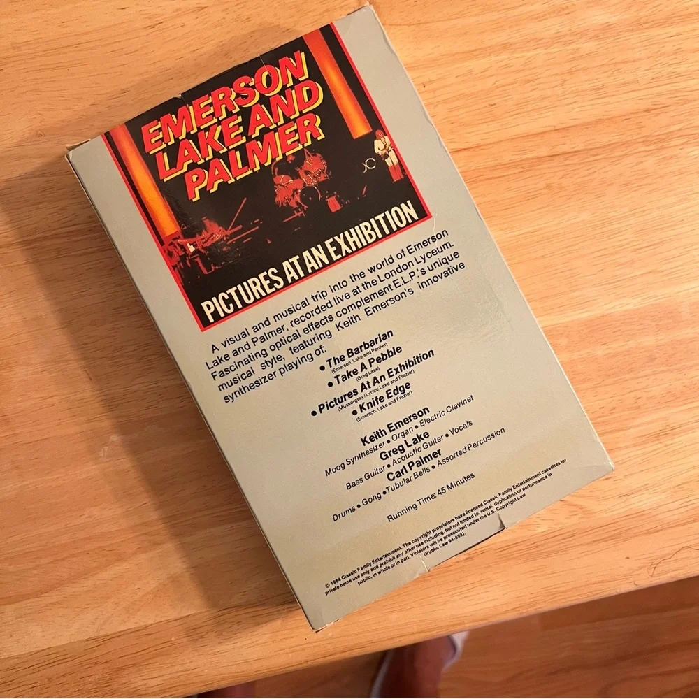 Emerson Lake and Palmer VHS “Pictures at an Exhibition”